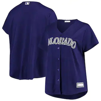 womens purple colorado rockies plus size alternate replica 